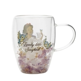 Disney princesses - blanche-neige - verre avec fleurs sechées