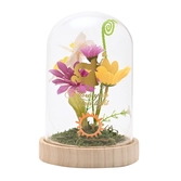 Disney princesses - raiponce - cloche florale avec lumière néon