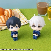 Blue lock statuette pvc look up yoichi isagi & seishiro nagi japanese national player match ver. 11 cm (with gift)