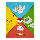 Pokemon literie 4 colours 130 x 170 cm