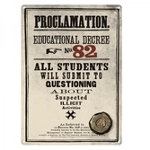HARRY POTTER - Plaque Metal 21 X 15 - Decree 82