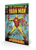 MARVEL - Impression sur Bois 40X59 - Iron Man Birth of Power