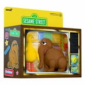 1, rue sésame pack 2 figurines reaction big bird and mr. snuffleupagus 10 cm