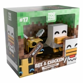 Minecraft vinyl figurines bee and chicken monitor buddiez