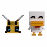 Minecraft vinyl figurines bee and chicken monitor buddiez