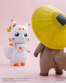 Little fox with two tails figurine chibi creature tenko 15 cm