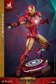 Iron man figurine movie masterpiece diecast 1/6 iron man mark vi (fractal armor) hot toys exclusive 33 cm