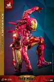 Iron man figurine movie masterpiece diecast 1/6 iron man mark vi (fractal armor) hot toys exclusive 33 cm