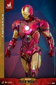Iron man figurine movie masterpiece diecast 1/6 iron man mark vi (fractal armor) hot toys exclusive 33 cm