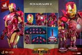 Iron man figurine movie masterpiece diecast 1/6 iron man mark vi (fractal armor) hot toys exclusive 33 cm