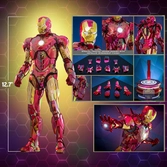 Iron man figurine movie masterpiece diecast 1/6 iron man mark vi (fractal armor) hot toys exclusive 33 cm