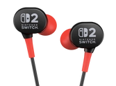 Switch 2- ecouteurs filaires - noir et rouge