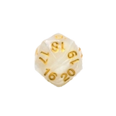 Dé 20 faces à l'unité – décompte - blanc