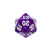 Dé 20 faces à l'unité – décompte - violet