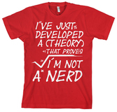 Geek - t-shirt a theory i'm not a nerd (m)