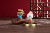 Line friends & national palace museum - set 5 figure kawaii