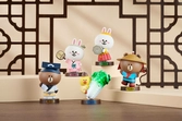 Line friends & national palace museum - set 5 figure kawaii