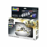Star wars kit de maquettes avec accessoires de base 1/57 carson teva's x-wing fighter 22 cm