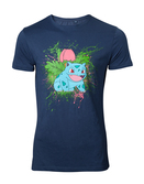 Pokemon - t-shirt navy herbizarre (s)