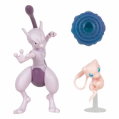 Pokémon pack 2 figurines mewtwo 10 cm & mew 5 cm
