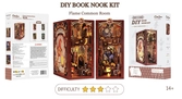 Book nook kit - diy - salle commune flâme - 226pc + eclairage led