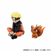 Naruto shippuden gaiden g.e.m. series statuette pvc naruto uzumaki & biju set 7 cm