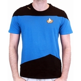 STAR TREK - T-Shirt NEXT GENERATION Blue Uniform (S)