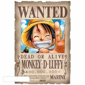 ONE PIECE - Parchemin 33X49 - Wanted Luffy