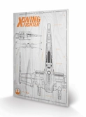 STAR WARS - Impression sur Bois 40X59 - X-Wing Plans