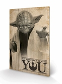 STAR WARS - Impression sur Bois 40X59 - Yoda May The Force Be With You