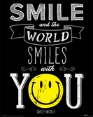 SMILEY - Mini Poster 40X50 - World Smiles With You