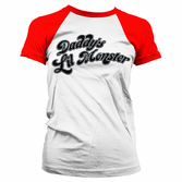 Suicide squad - t-shirt daddy's lil monster baseball girly (l)