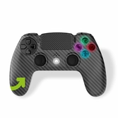 Manette sans fil ps4 led - cash axess - noir carbone