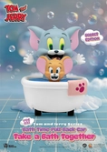 Tom and jerry - bath time pull black car- set 6 fig. blind box 5cm