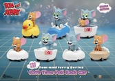 Tom and jerry - bath time pull black car- set 6 fig. blind box 5cm