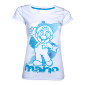 NINTENDO - T-Shirt Nintendo : Mario Blue - GIRLS (XL)
