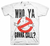 Ghostbusters - t-shirt who ya gonna call ? - white (l)