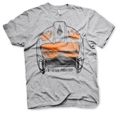 Star wars - t-shirt x-wing fighter helmet - h.grey (xl)
