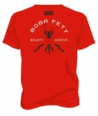 Star wars - t-shirt boba fett bounty hunter - red (m)