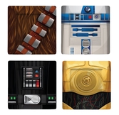 STAR WARS - Set de 4 Assiettes - I Am Chewbacca/R2-D2/C-3PO/...