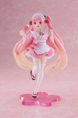 Hatsune miku statuette pvc newley written sakura miku japanese cafe ver. reissue 18 cm