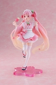 Hatsune miku statuette pvc newley written sakura miku japanese cafe ver. reissue 18 cm