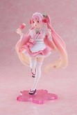 Hatsune miku statuette pvc newley written sakura miku japanese cafe ver. reissue 18 cm