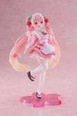 Hatsune miku statuette pvc newley written sakura miku japanese cafe ver. reissue 18 cm