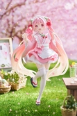 Hatsune miku statuette pvc newley written sakura miku japanese cafe ver. reissue 18 cm