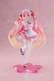 Hatsune miku statuette pvc newley written sakura miku japanese cafe ver. reissue 18 cm