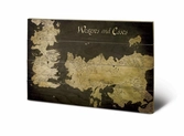 GAME OF THRONES - Impression sur Bois 40X59 - Antique Map