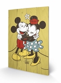 DISNEY - Impression sur Bois 40X59 - Mickey & Minnie Mouse True Love