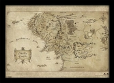 THE HOBBIT - Collector Print HQ 32X42 - Middle Earth Map