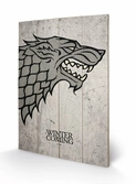 GAME OF THRONES - Impression sur Bois 40X59 - Stark